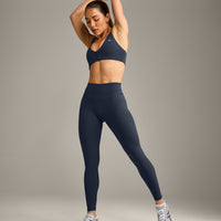UnifiedMove™ High Waisted Leggings with Reflective Logo | True Blue