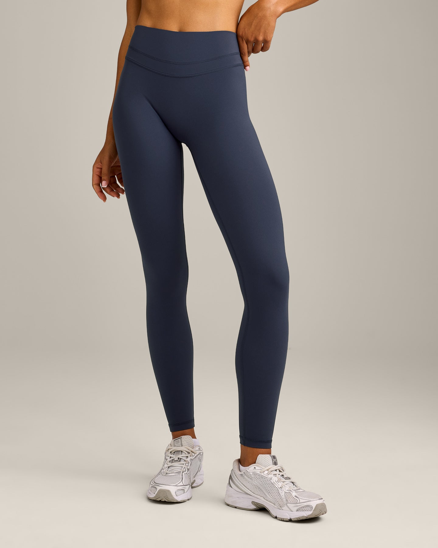UnifiedMove High Waisted Leggings with Reflective Logo | True Blue