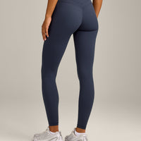 UnifiedMove High Waisted Leggings with Reflective Logo | True Blue