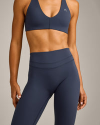 UnifiedMove High Waisted Leggings with Reflective Logo | True Blue