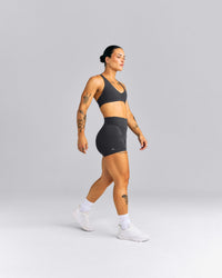 UnifiedMove™ High Waist Shorts 6" New Branding | Coal
