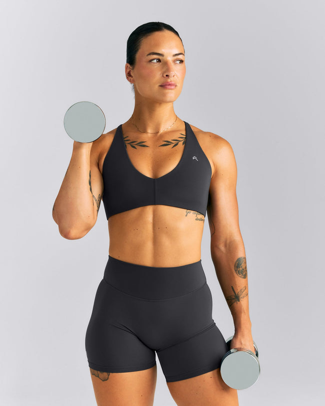 UnifiedMove™ High Waist Shorts 6" New Branding | Coal