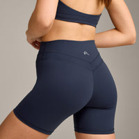 UnifiedMove™ High Waisted Shorts 6" with Reflective Logo | True Blue