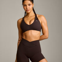 UnifiedMove™ Micro Bralette with Reflective Logo | 70% Cocoa