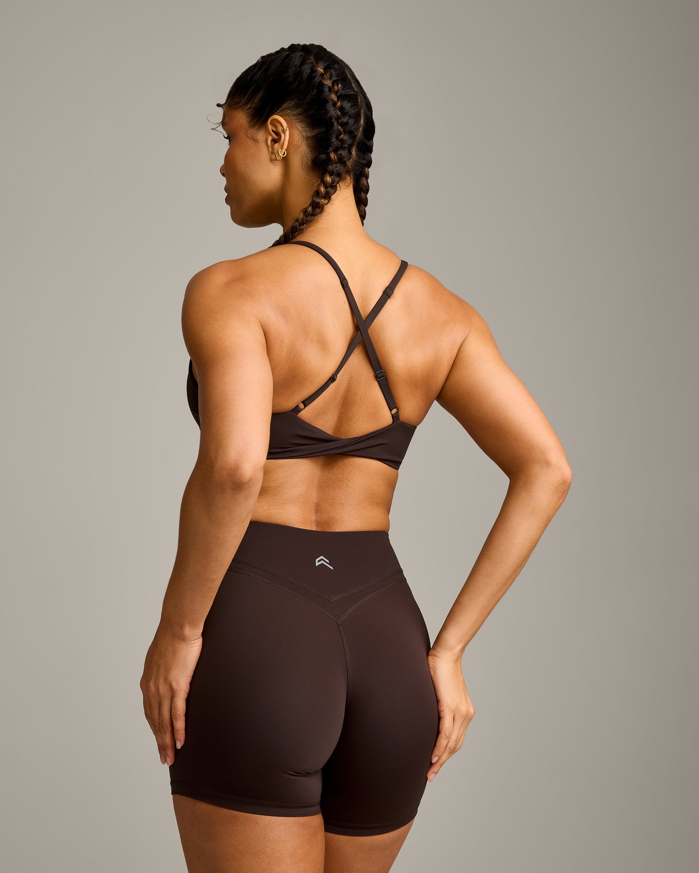 UnifiedMove™ Micro Bralette with Reflective Logo | 70% Cocoa