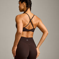 UnifiedMove™ Micro Bralette with Reflective Logo | 70% Cocoa