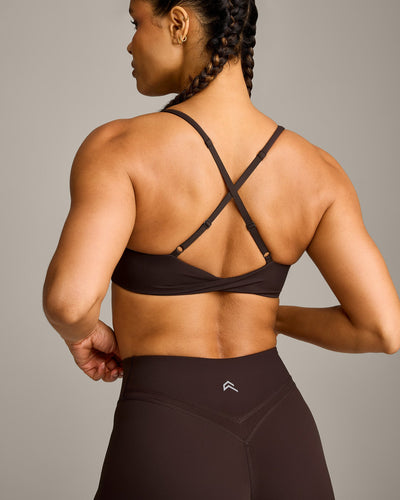 UnifiedMove™ Micro Bralette with Reflective Logo | 70% Cocoa
