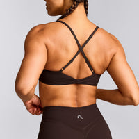 UnifiedMove™ Micro Bralette with Reflective Logo | 70% Cocoa