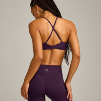UnifiedMove Micro Bralette with Reflective Logo | Blackberry Purple