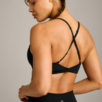 UnifiedMove Micro Bralette with Reflective Logo | Black