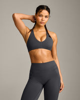 UnifiedMove Micro Bralette with Reflective Logo | Coal