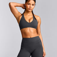 UnifiedMove™ Micro Bralette with Reflective Logo | Coal