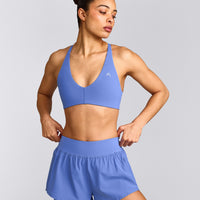 UnifiedMove™ Micro Bralette with Reflective Logo | Glaucous Blue