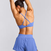 UnifiedMove™ Micro Bralette with Reflective Logo | Glaucous Blue