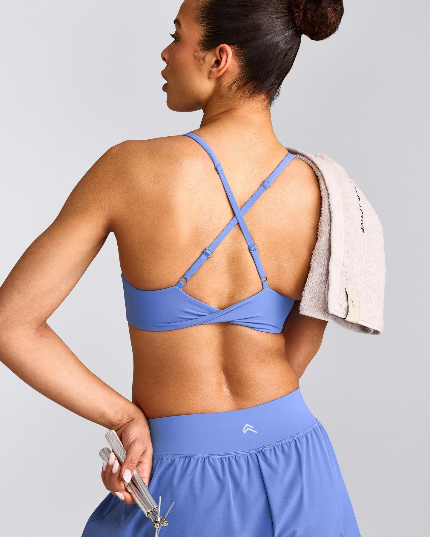 UnifiedMove™ Micro Bralette with Reflective Logo | Glaucous Blue