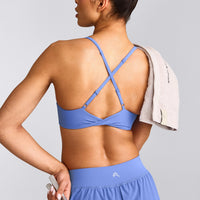 UnifiedMove™ Micro Bralette with Reflective Logo | Glaucous Blue