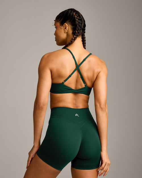 UnifiedMove Micro Bralette with Reflective Logo | Racing Green