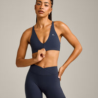 UnifiedMove Micro Bralette with Reflective Logo | True Blue