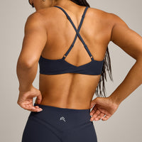 UnifiedMove Micro Bralette with Reflective Logo | True Blue
