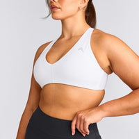 UnifiedMove™ Micro Bralette with Reflective Logo | White
