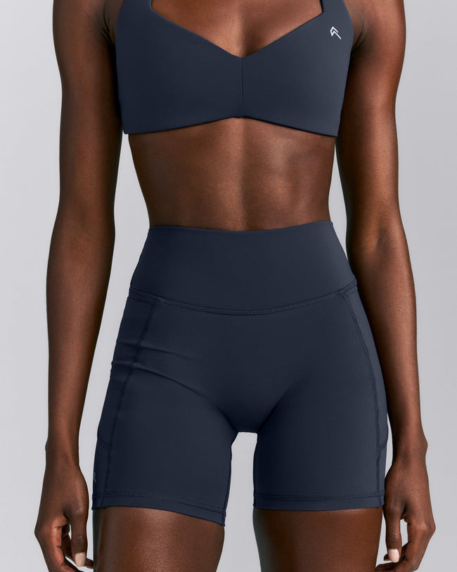 UnifiedMove™ High Waisted Pocket Shorts with Bonding | True Blue