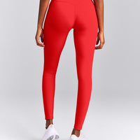 UnifiedMove™ High Waisted Pocket Leggings with Bonding New Branding | Muscle Mommy Red