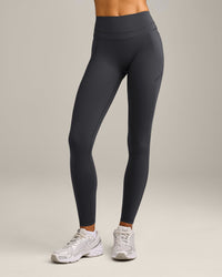 UnifiedMove High Waisted Pocket Leggings with Reflective Logo | Coal