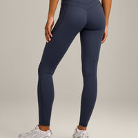 UnifiedMove High Waisted Pocket Leggings with Reflective Logo | True Blue