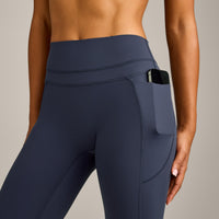 UnifiedMove High Waisted Pocket Leggings with Reflective Logo | True Blue