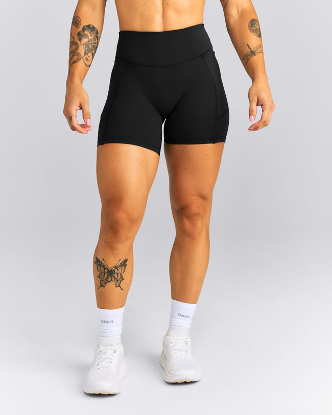 UnifiedMove™ High Waisted Pocket Shorts with Bonding New Branding | Black