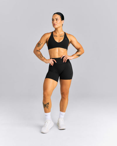 UnifiedMove™ High Waisted Pocket Shorts with Bonding New Branding | Black