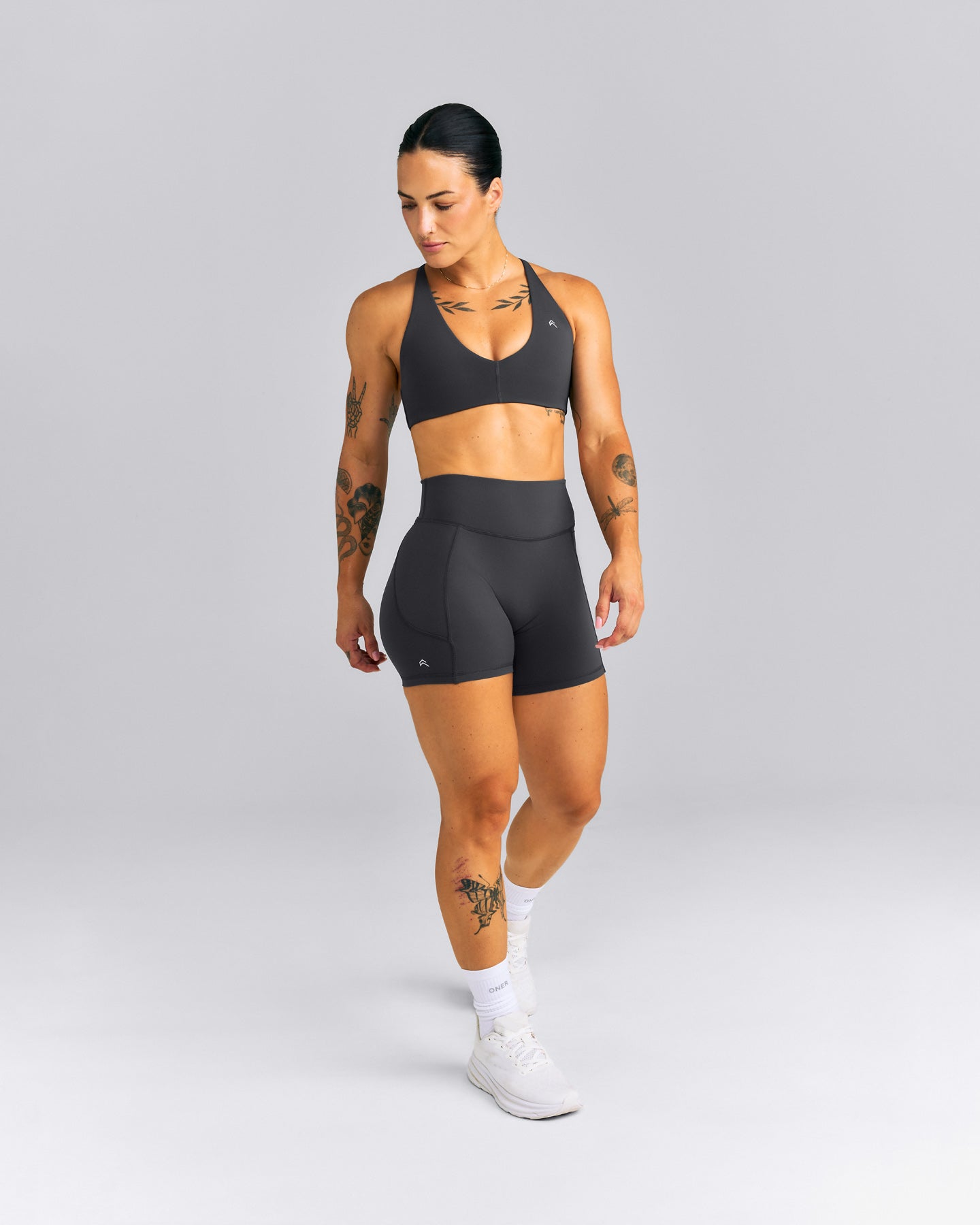 UnifiedMove™ High Waisted Pocket Shorts with Bonding New Branding | Coal