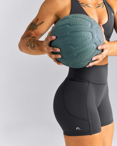 UnifiedMove™ High Waisted Pocket Shorts with Bonding New Branding | Coal