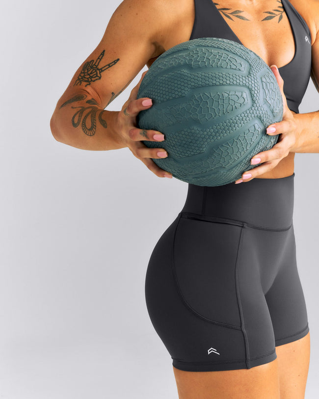 UnifiedMove™ High Waisted Pocket Shorts with Bonding New Branding | Coal