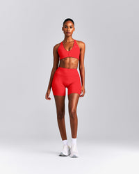 UnifiedMove™ High Waisted Pocket Shorts with Bonding New Branding | Muscle Mommy Red