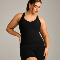 UnifiedMove V Neck Cross Back Vest with Reflective Logo | Black