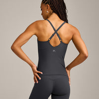 UnifiedMove V Neck Cross Back Vest with Reflective Logo | Coal