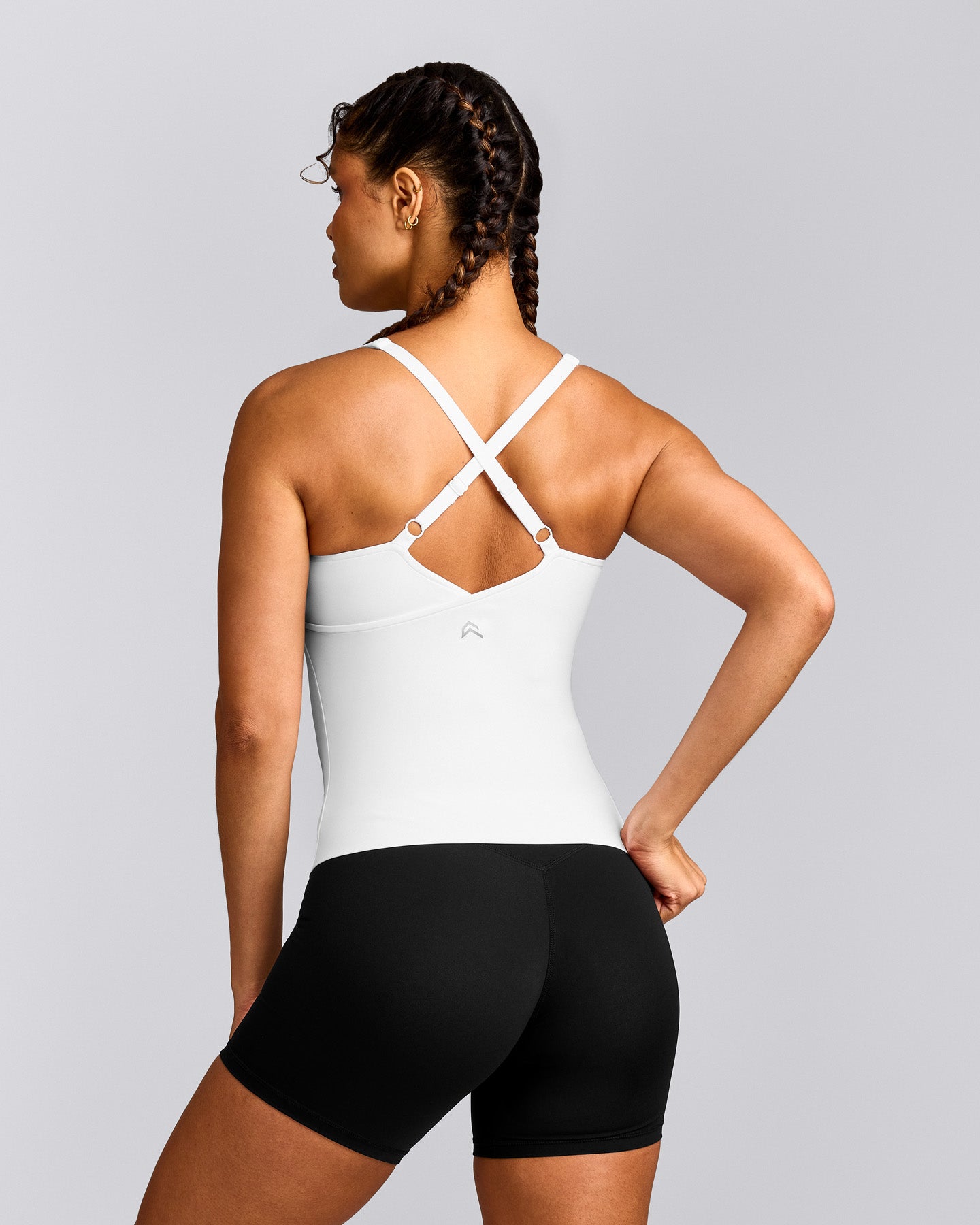UnifiedMove™ V Neck Cross Back Vest with Reflective Logo | White