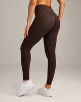 UnifiedMove Wrap Leggings with Reflective Logo | 70% Cocoa