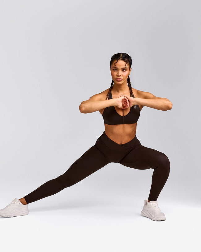 UnifiedMove™ Wrap Leggings with Reflective Logo | 70% Cocoa