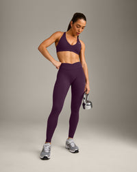 UnifiedMove™ Wrap Leggings with Reflective Logo | Blackberry Purple