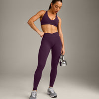 UnifiedMove™ Wrap Leggings with Reflective Logo | Blackberry Purple
