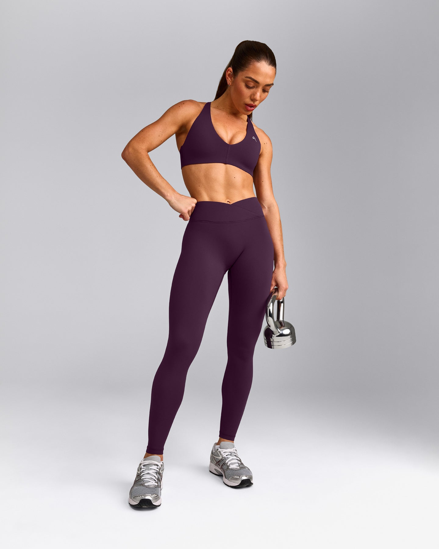 UnifiedMove™ Wrap Leggings with Reflective Logo | Blackberry Purple