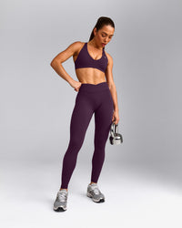 UnifiedMove™ Wrap Leggings with Reflective Logo | Blackberry Purple