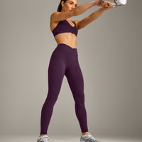 UnifiedMove™ Wrap Leggings with Reflective Logo | Blackberry Purple
