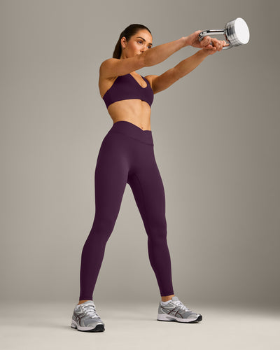 UnifiedMove™ Wrap Leggings with Reflective Logo | Blackberry Purple