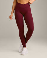 UnifiedMove Wrap Leggings with Reflective Logo | Rosewood