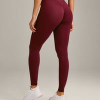 UnifiedMove Wrap Leggings with Reflective Logo | Rosewood