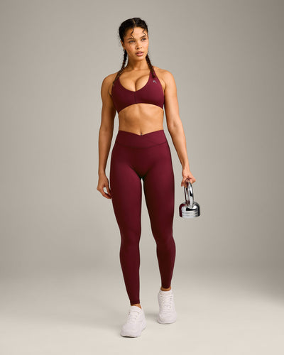 UnifiedMove Wrap Leggings with Reflective Logo | Rosewood