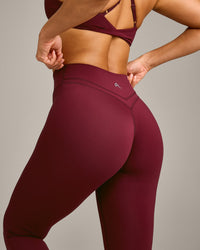 UnifiedMove Wrap Leggings with Reflective Logo | Rosewood